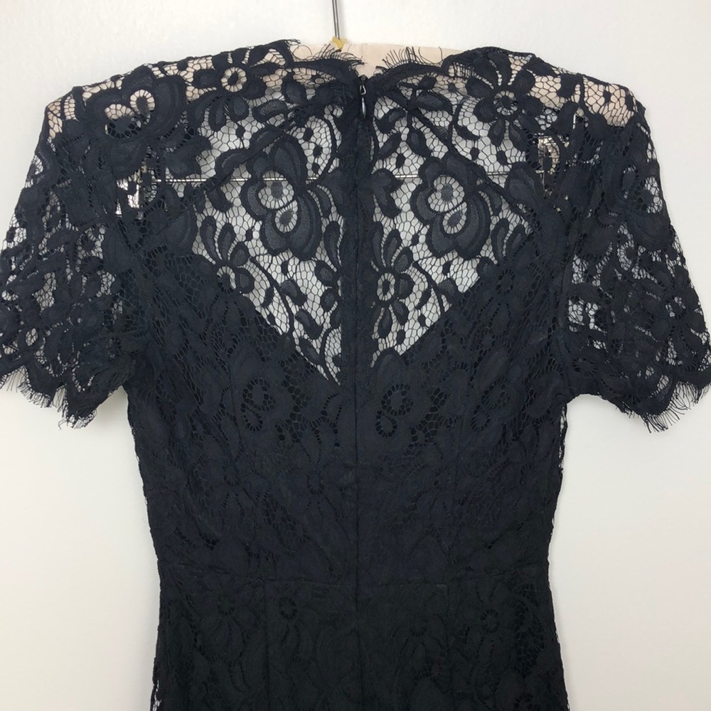Lulu’s Black Lace Bodycon V-Neck Mini Dress Size XS - Picture 6 of 8